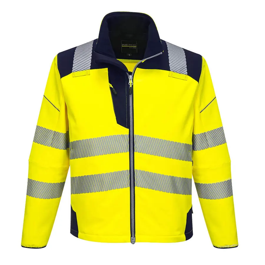 Portwest T402 - Softshell Kabát, sárga/fekete, szélálló-vízálló