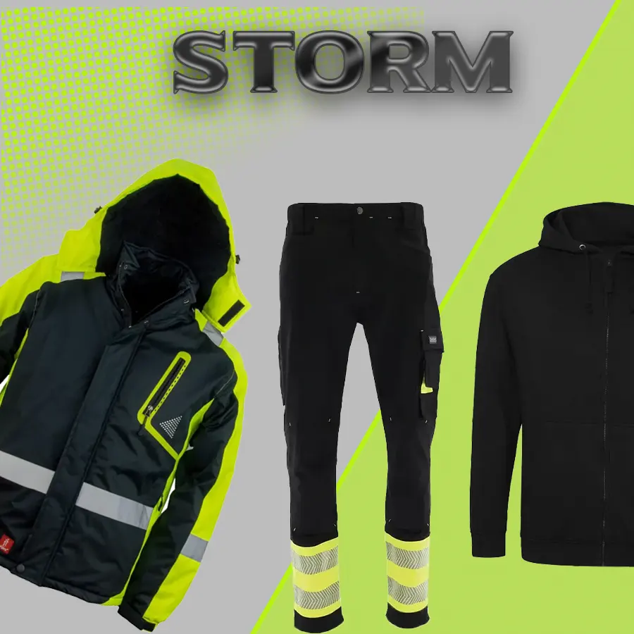 Storm Munkaruha szett - Téli kabát + derekas munkásnadrág + pulóver
