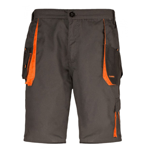 CLASSIC Munkavédelmi Rövidnadrág, szürke/narancs OUTLET