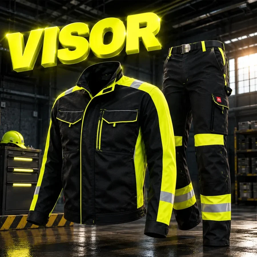 VISOR Munkaruha szett - Munkavédelmi kabát + Derekas munkásnadrág
