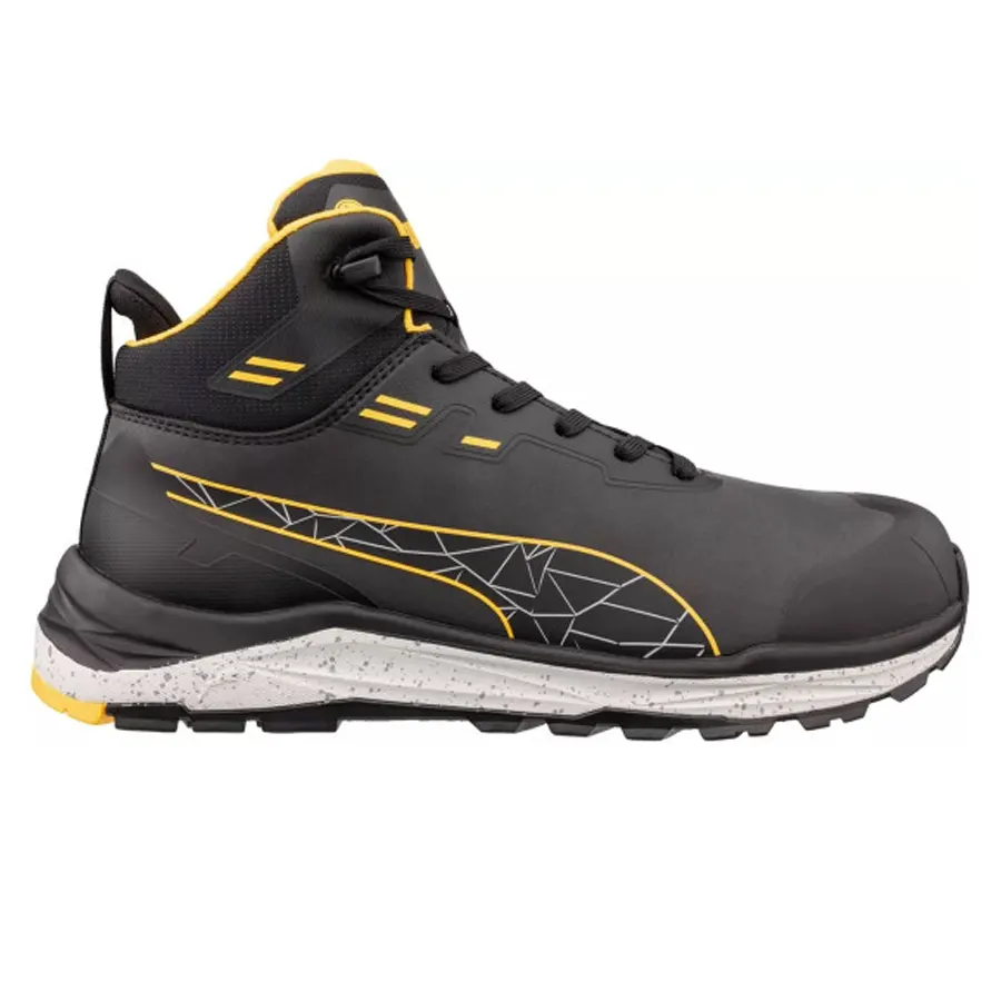 PUMA XPLORE Anthr/Yellow Mid ESD Puma Munkavédelmi bakancs (S3S, ESD, FO, SR, HRO) 