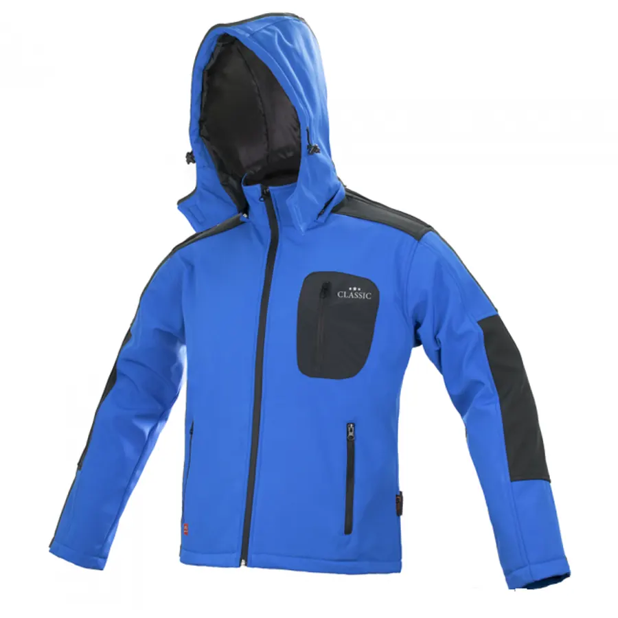 CLASSIC Softshell Kabát, kék/fekete, szélálló-vízálló