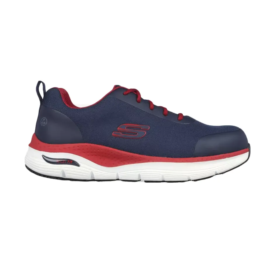 Skechers Arch Fit-SR Ringstap ESD munkavédelmi cipő, kék/piros (ESD, S3)