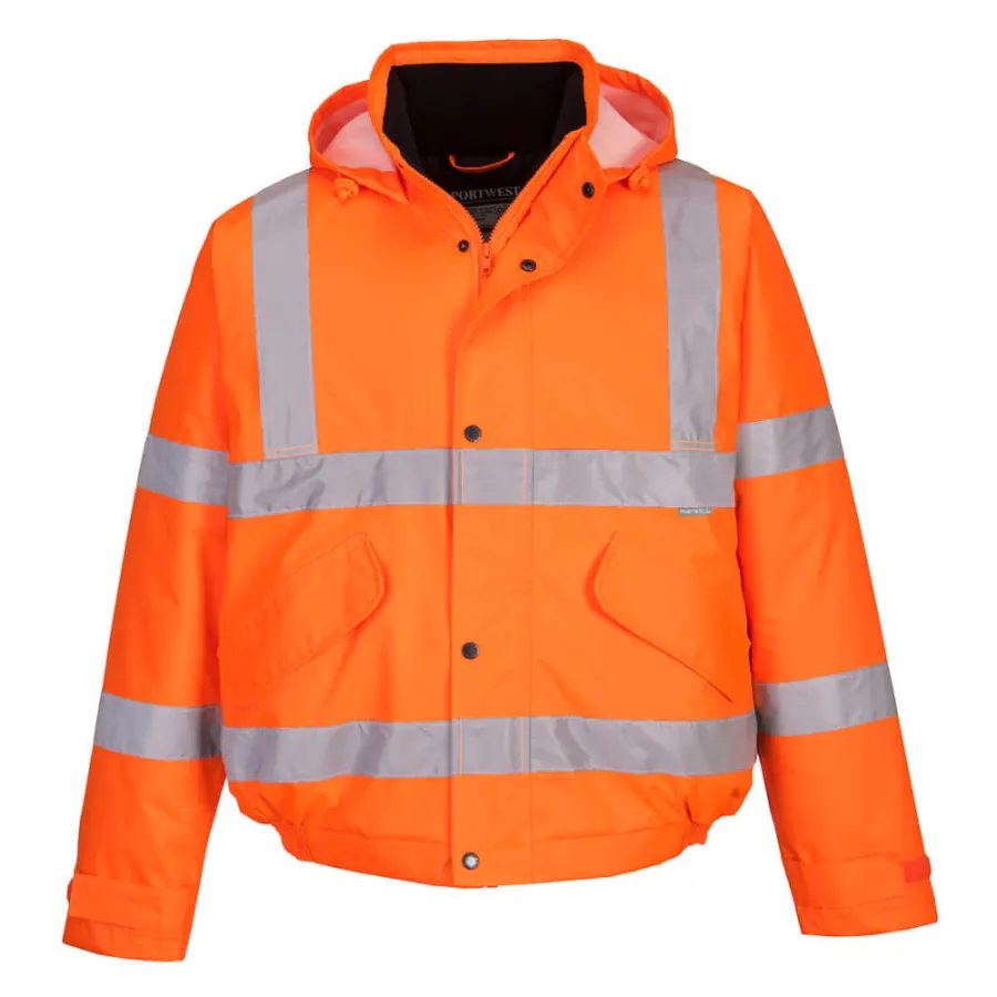 Portwest S463 Láthatósági Munkavédelmi kabát, narancssárga, kapucnis