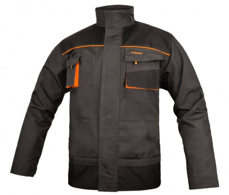CLASSIC Munkavédelmi Kabát, szürke/narancs