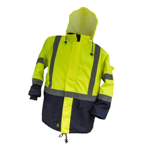 Urgent Roady - Jól láthatóságivízálló téli kabát, NEON sárga, 2 az 1-ben,