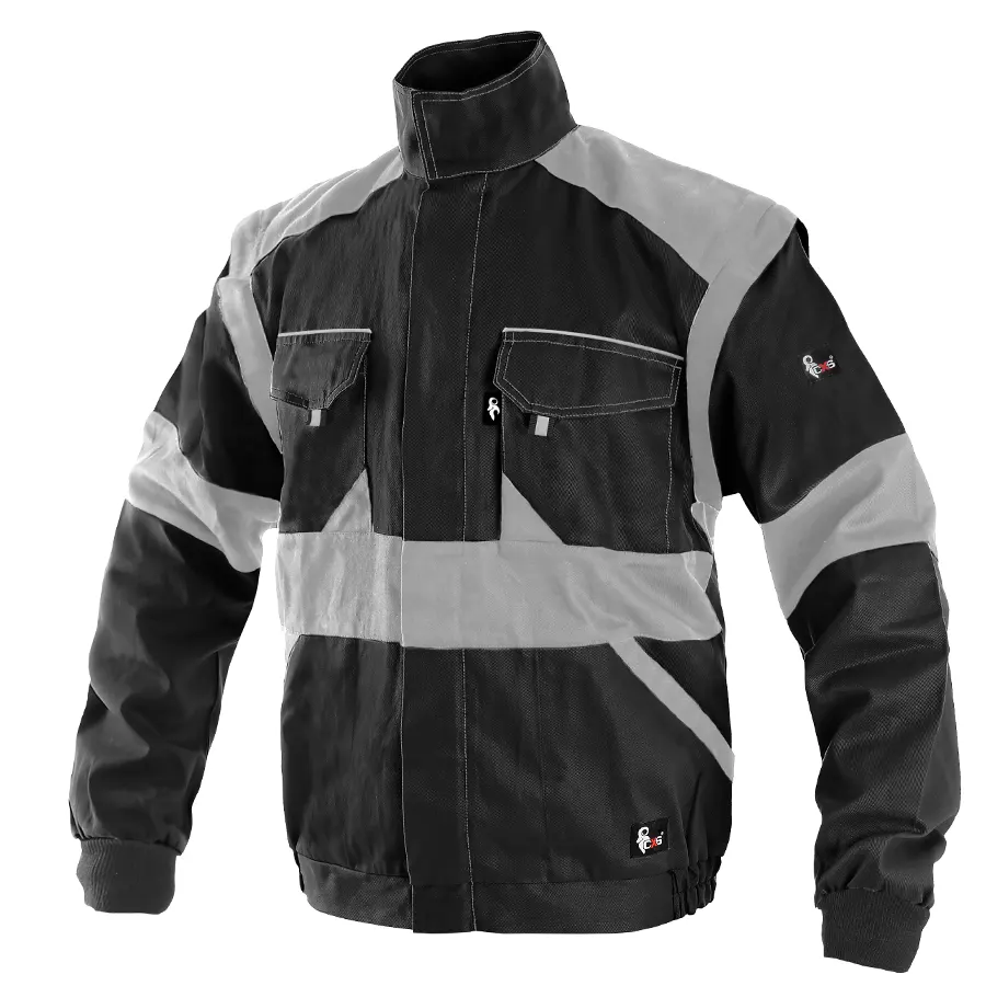 CXS Luxy Eda - Munkavédelmi Kabát, fekete/szürke, 100% pamut