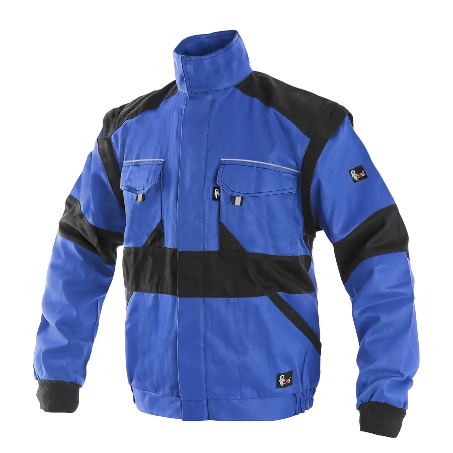CXS Luxy Eda - Munkavédelmi Kabát, kék/fekete, 100% pamut