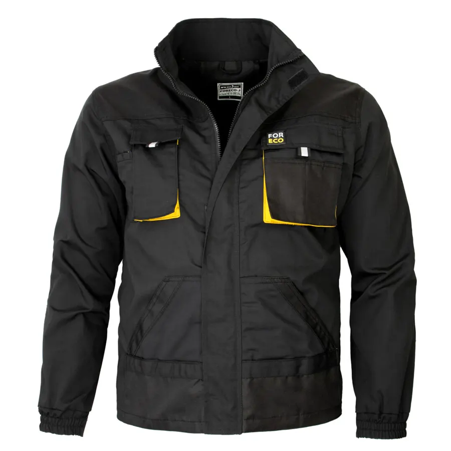 FOR MAN BLACK - Munkavédelmi kabát, fekete/sárga