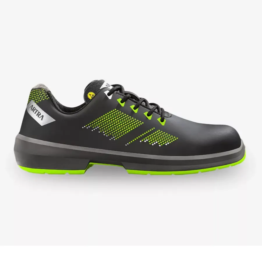 Artra Arior ESD Munkavédelmi cipő, vízálló (S3, SRC, ESD), fekete/zöld