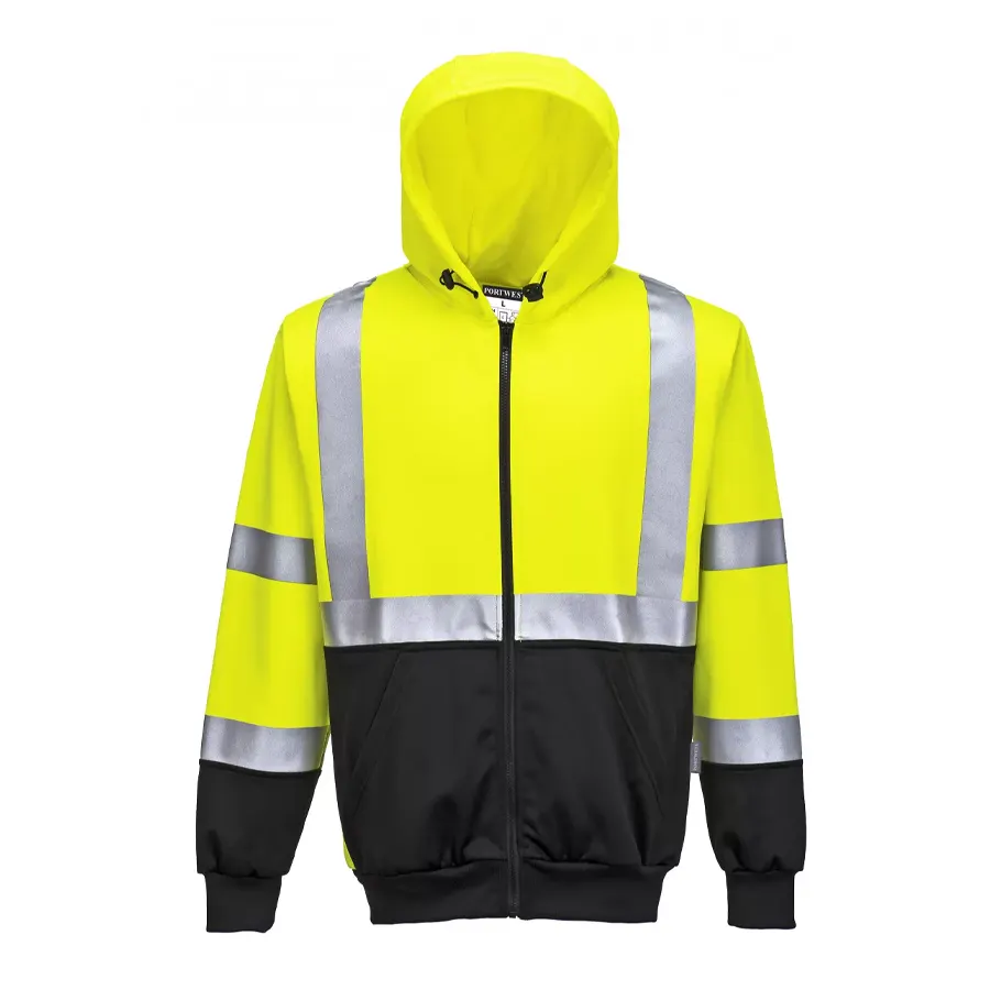 Portwest B315 - Láthatósági HI-VIS pulóver, neon sárga/fekete