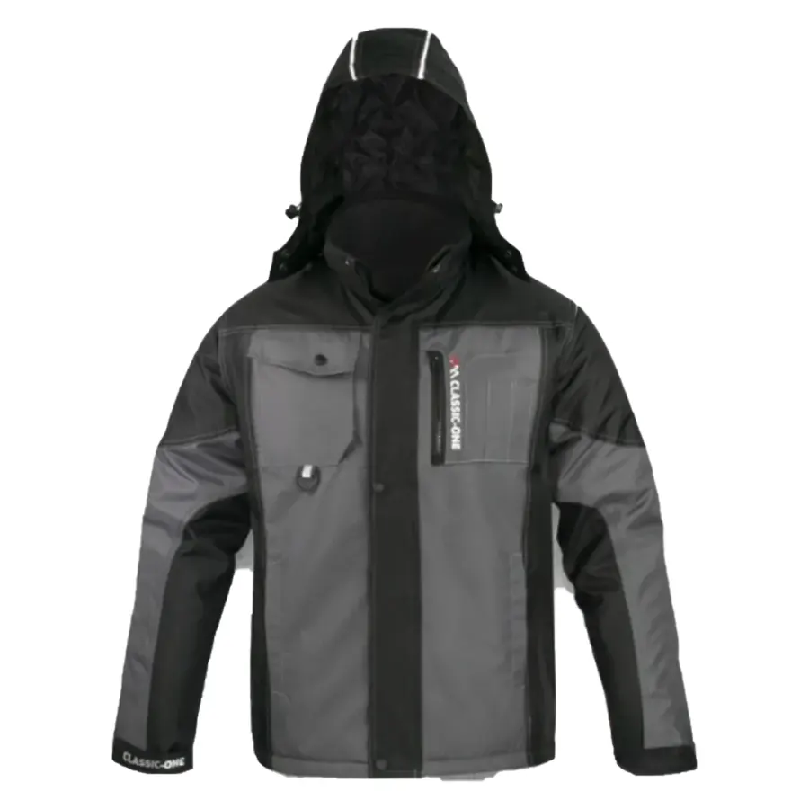 Classic-One Téli Munkavédelmi kabát, szürke/fekete