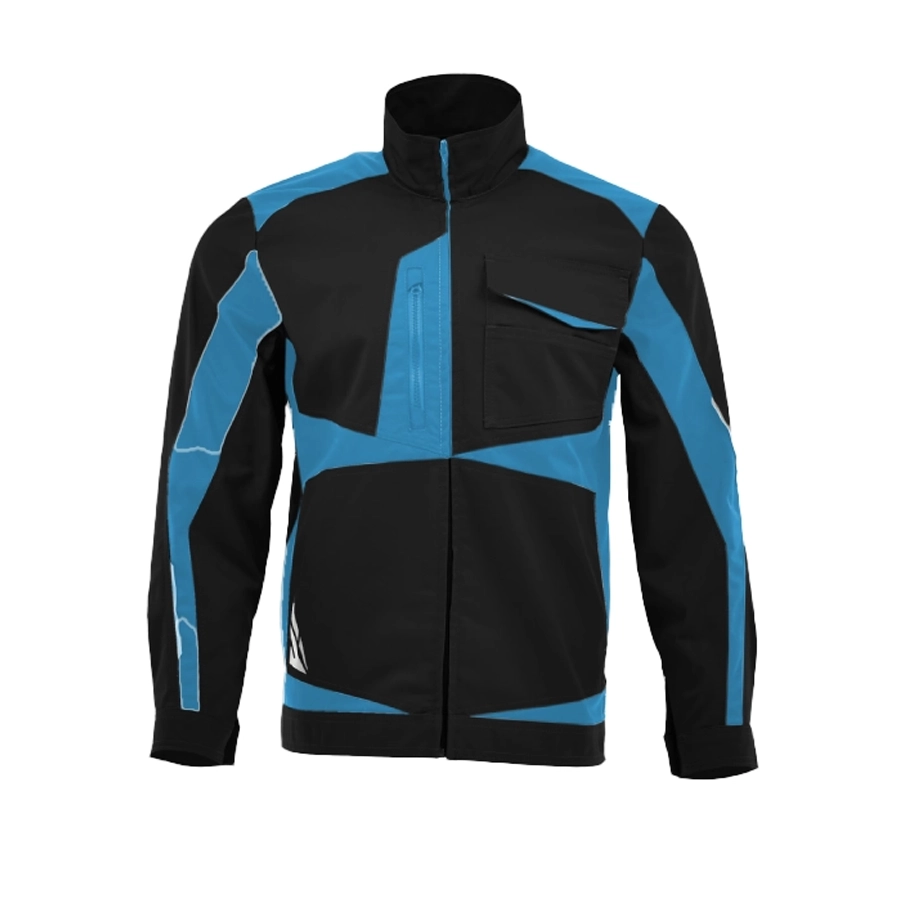 Petrol Blue - Munkavédelmi Kabát, Fekete/Petrol kék