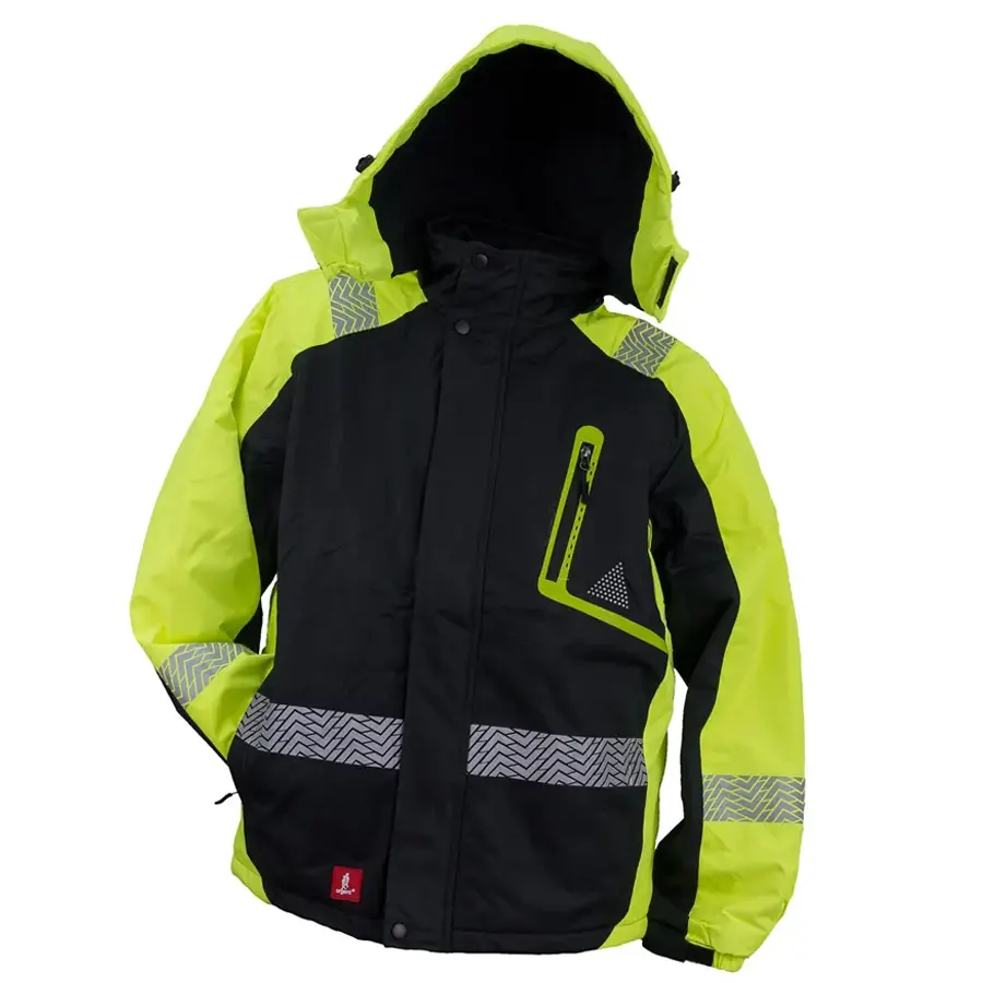 Urgent Yellow Téli Kabát, vízhatlan, fekete/neon sárga