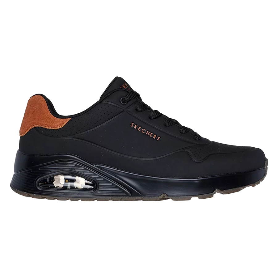 Skechers Uno Suited On Air munkavédelmi cipő, fekete/barna (ESD, O1)