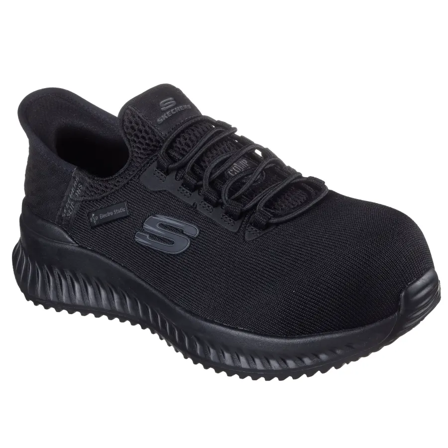 Skechers Tilido Ombray Női munkavédelmi cipő, fekete (S1PL, SR, ESD)