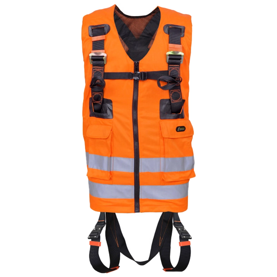 KRATOS Reflex 2 - 2 Pontos Teljes Testheveder Jól láthatósági mellénnyel, narancs