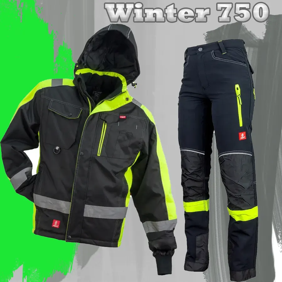 Winter 750 Bélelt Munkaruha szett - Téli kabát + téli derekas munkásnadrág