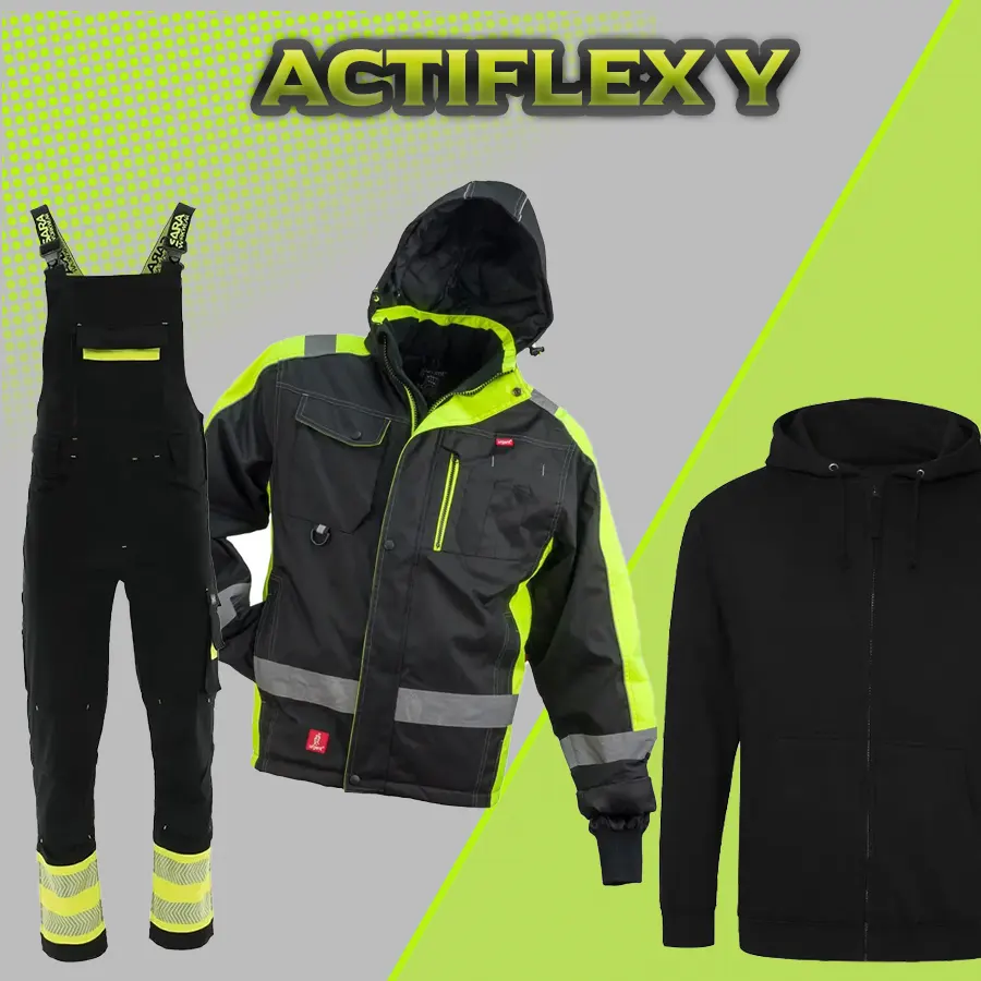 Actiflex Y Munkaruha szett - Kantáros munkásnadrág + téli kabát + pulóver