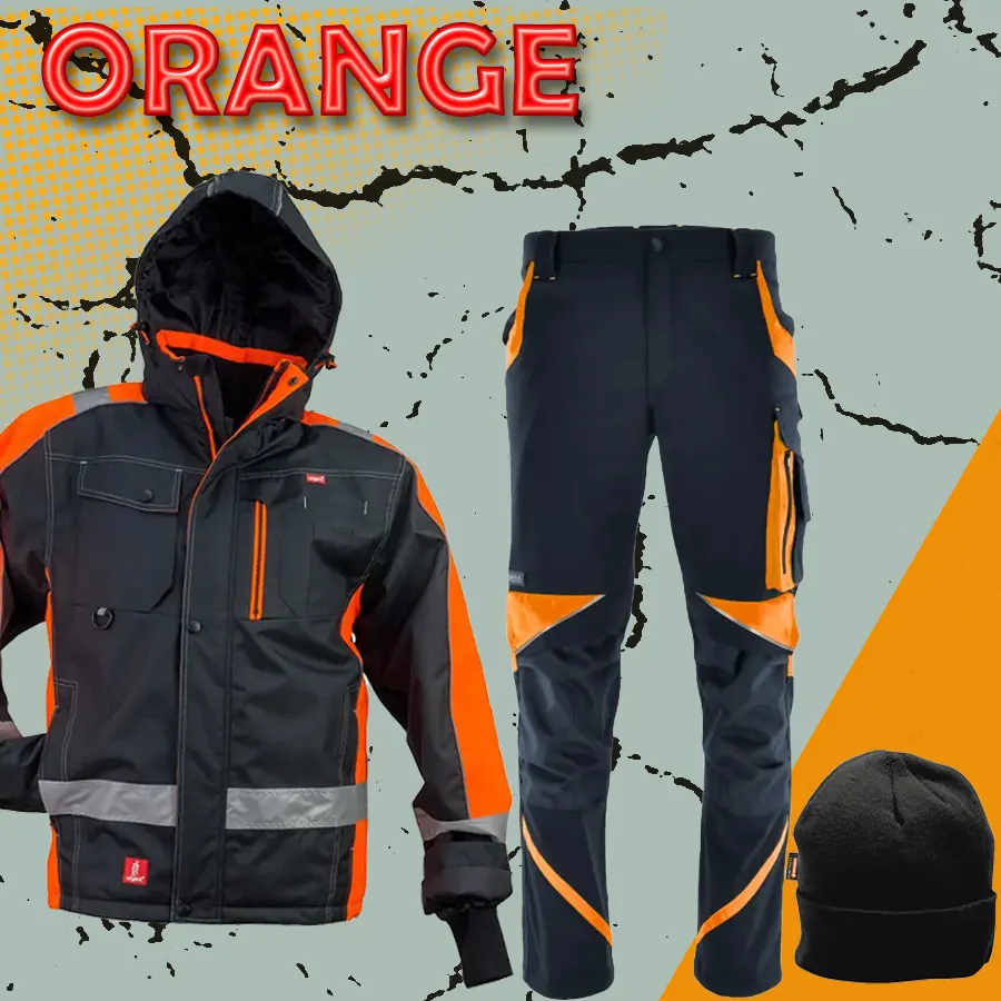Orange Munkaruha szett - Téli kabát + derekas nadrág + sapka