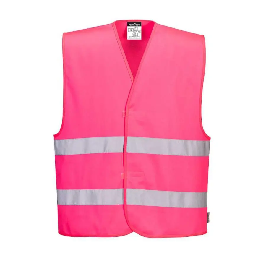 F474 Jól Láthatósági Mellény, rózsaszí