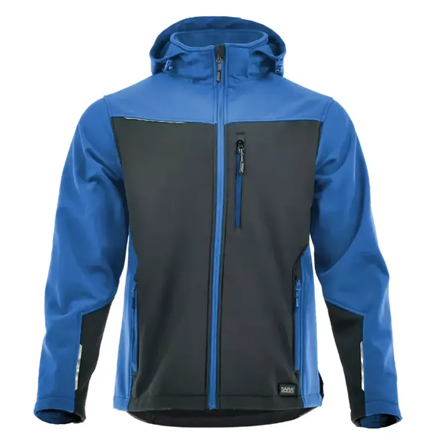 Sara Comfort Plus Softshell Kabát, szürke/égkék