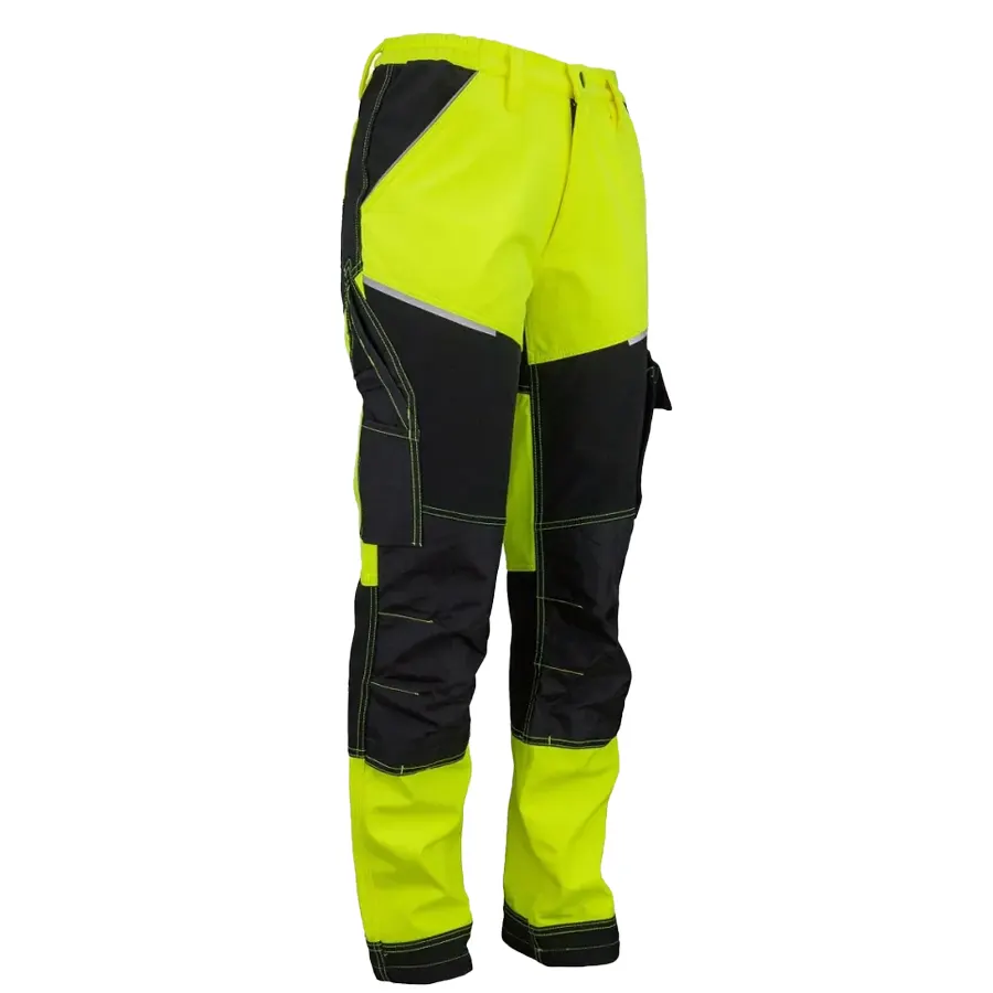 URGENT 751 Bélelt Láthatósági Derekas munkásnadrág, Sárga/Fekete
