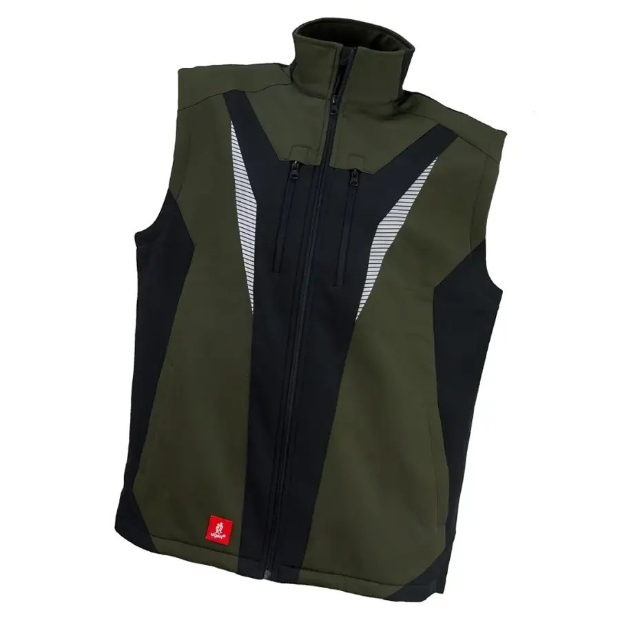 822 - Softshell Mellény, olíva zöld