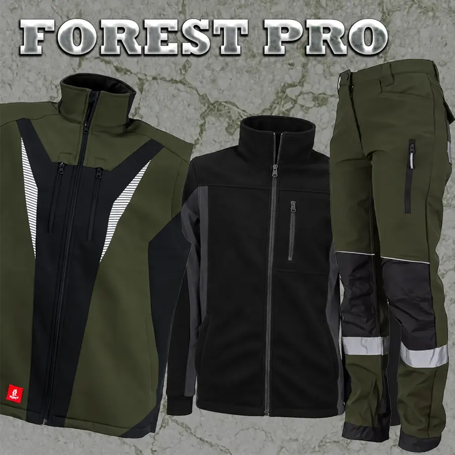 ForestPro Munkaruha szett - Polár pulóver + bélelt nadrág + softshell mellény