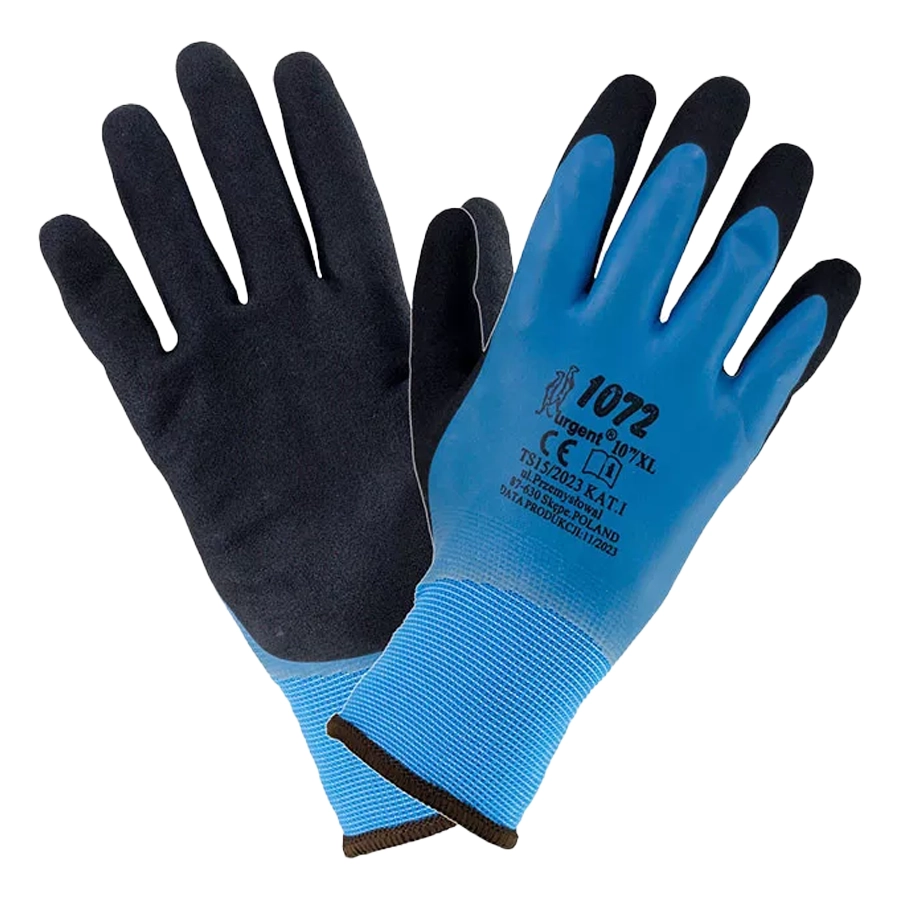 1072 - Latex Mártott Téli Bélelt Szerelőkesztyű 