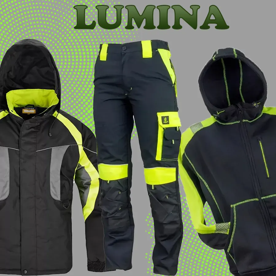 Lumina Munkaruha szett - Téli kabát + derekas munkásnadrág + pulóver