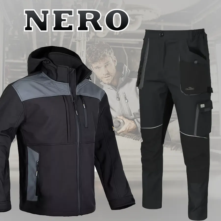 NERO Munkaruha szett - Téli softshell kabát + derekas munkásnadrág