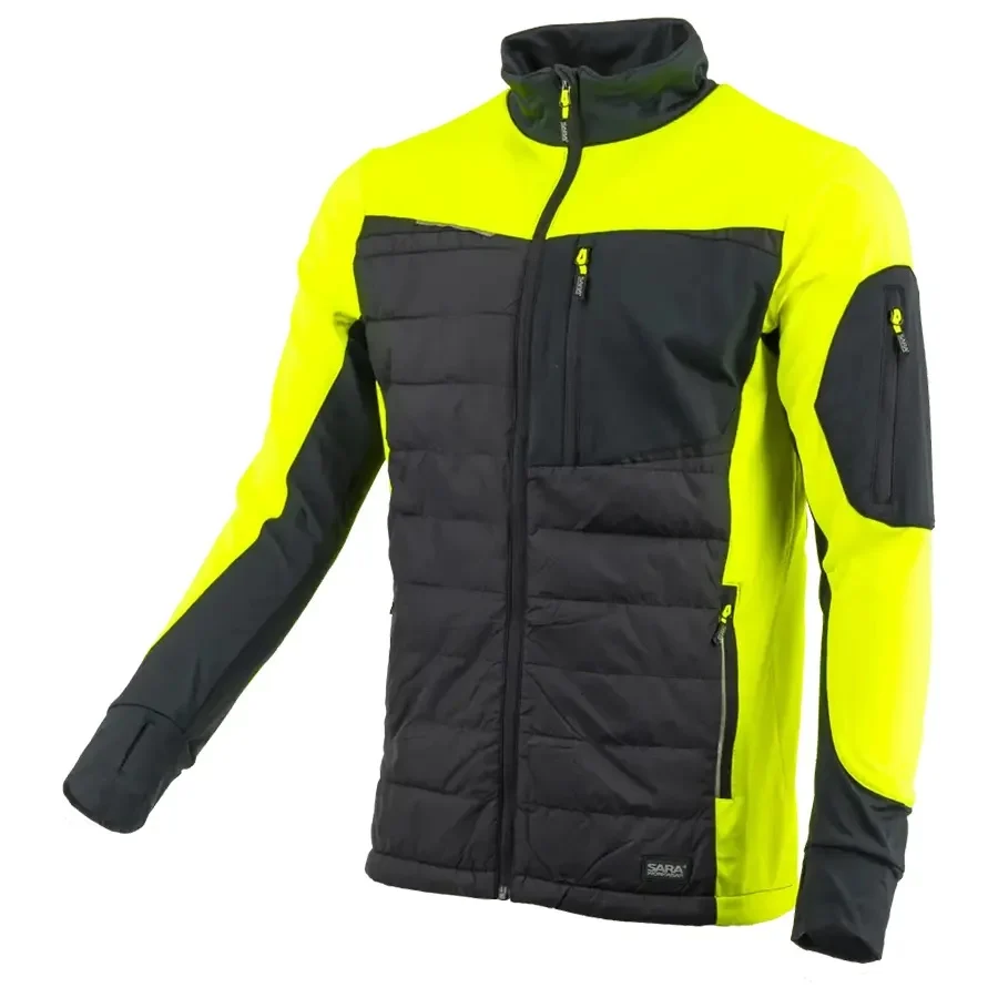 Comfort Plus Hybrid Yellow cipzáras Pulóver, sárga/fekete
