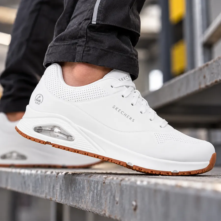 Skechers UNO SR SUTAL munkacipő, fehér (O1, FO, SRC, ESD)