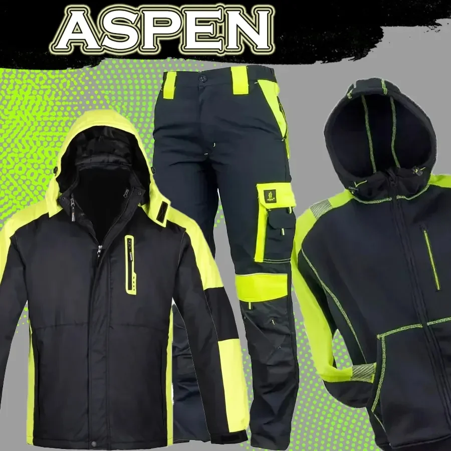 ASPEN Munkaruha szett - Téli kabát + derekas munkásnadrág + pulóver