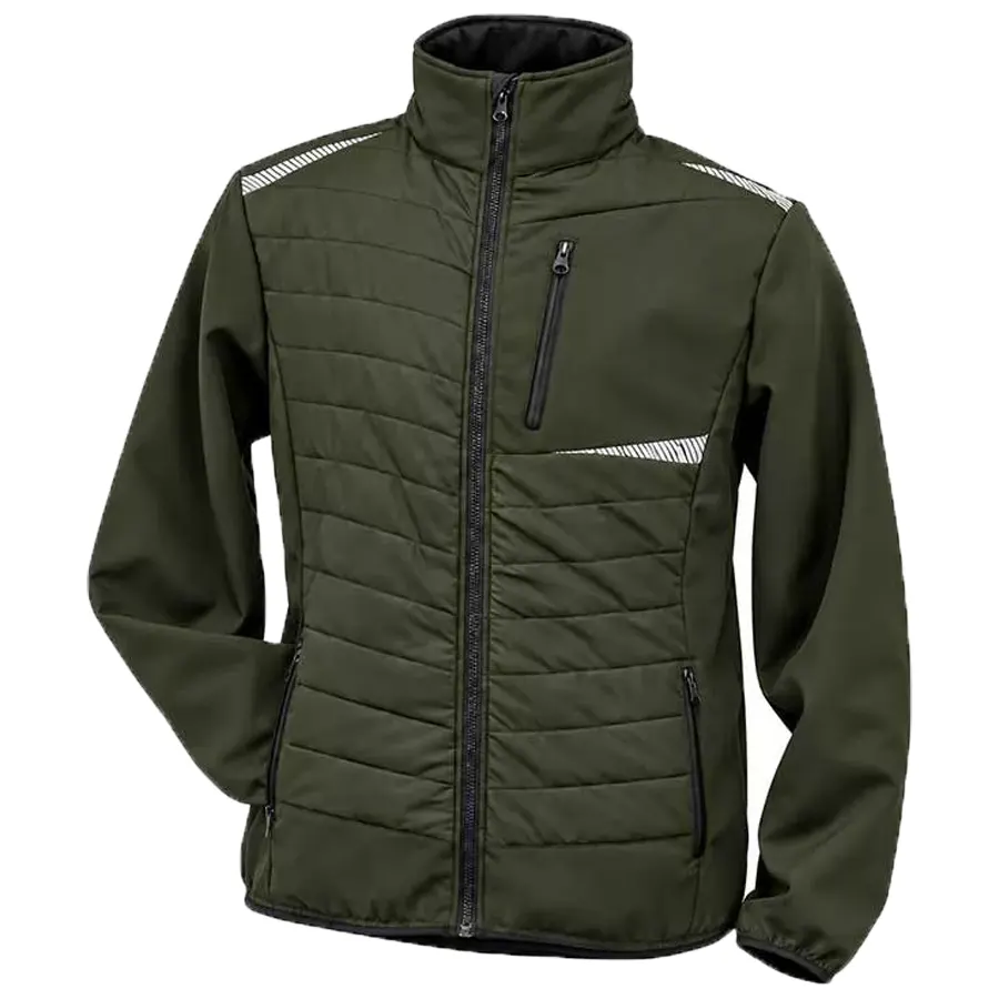 942 Bélelt Softshell kabát, zöld