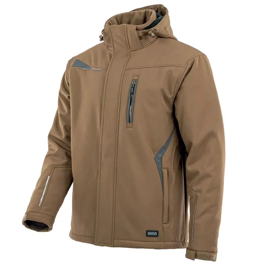 Sara Comfort Winter Brown Bélelt Softshell Kabát, barna