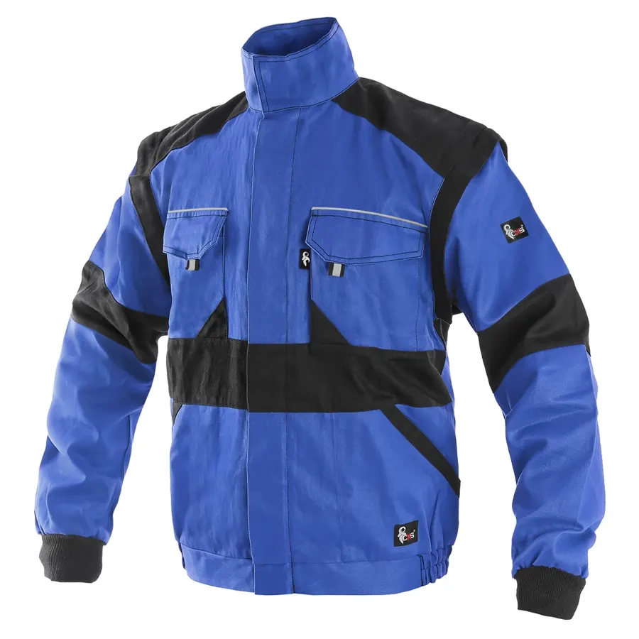 CXS Luxy Hugo - Téli Munkavédelmi Kabát, kék/fekete, 100% pamut