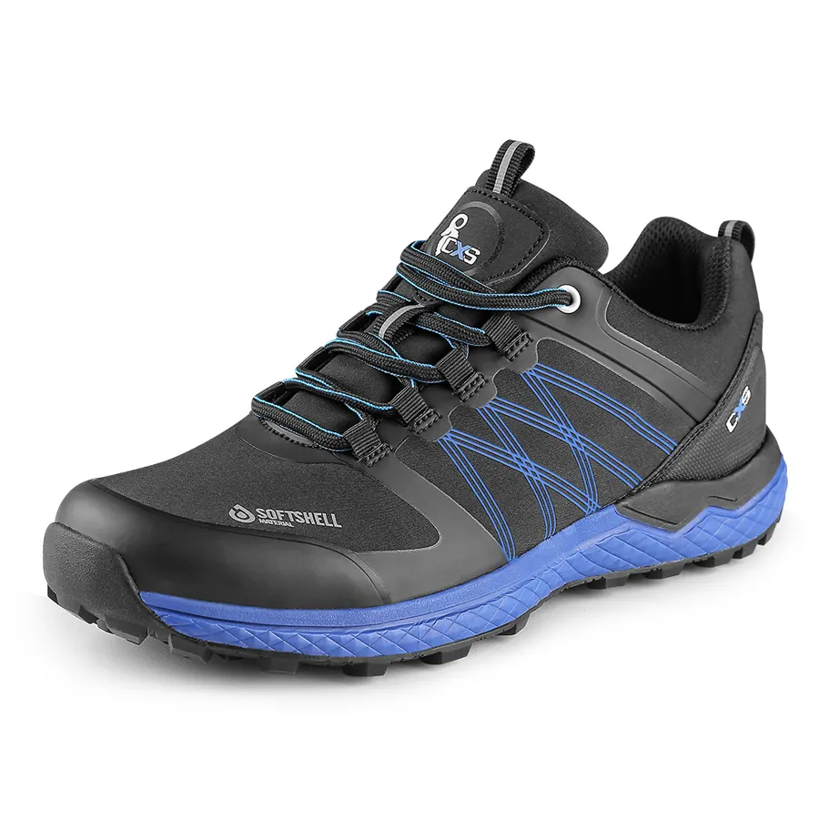 CXS Sport Softshell Szabadidőcipő, fekete/kék